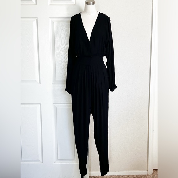 INDAH Black Long Sleeve Jumpsuit